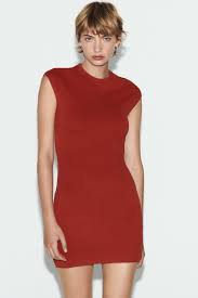 Fitted Knit Dress With Open Back