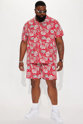 Baroque Pattern Button Up Shirt
