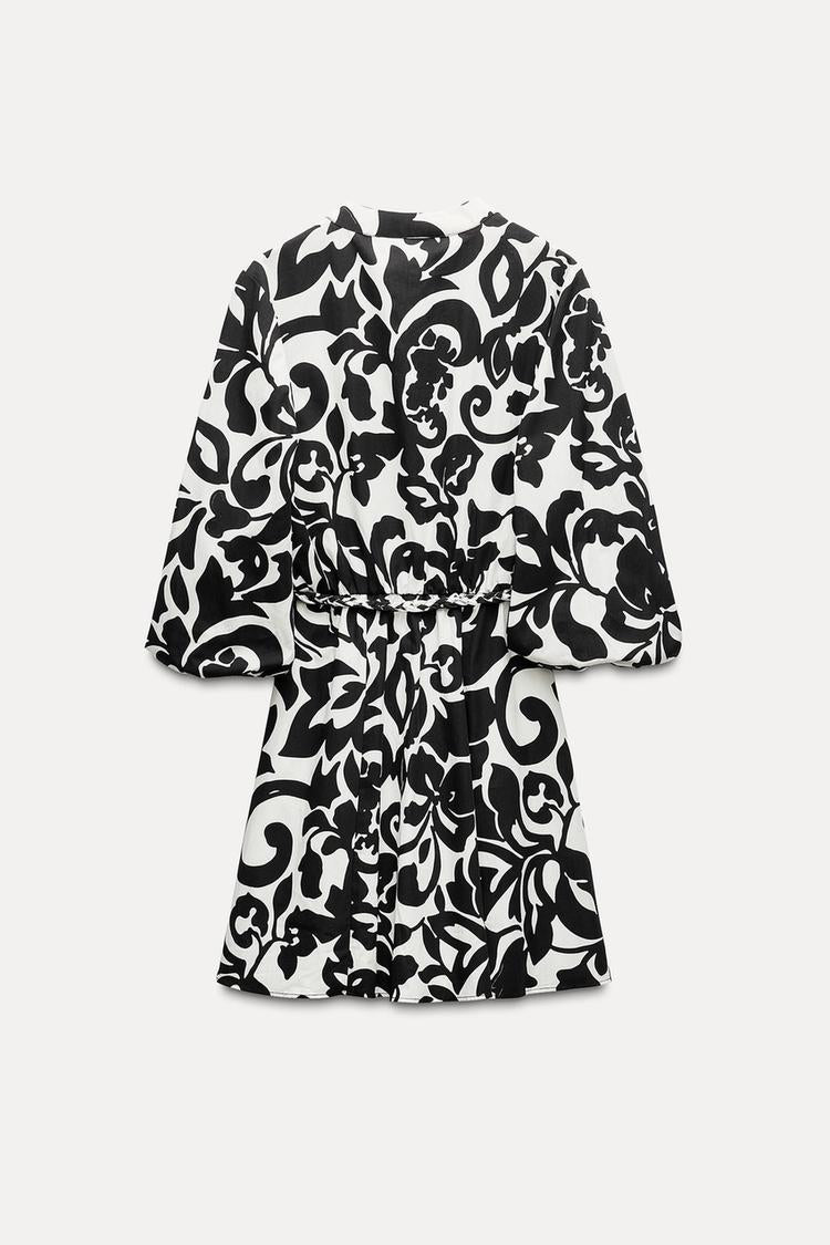 Printed Poplin Dress