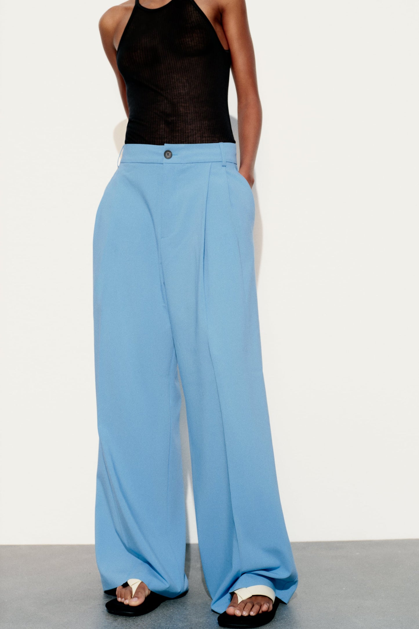 Fitted Pleated Trousers