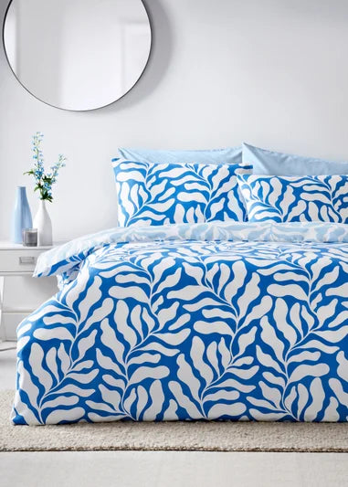 Blue Sorbet Abstract Print Duvet Set