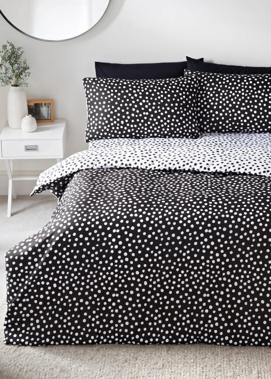 Mono Spots Print Duvet Set