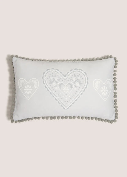 Printed Heart Cushion