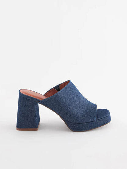 Denim Forever Comfort® Platform Mules