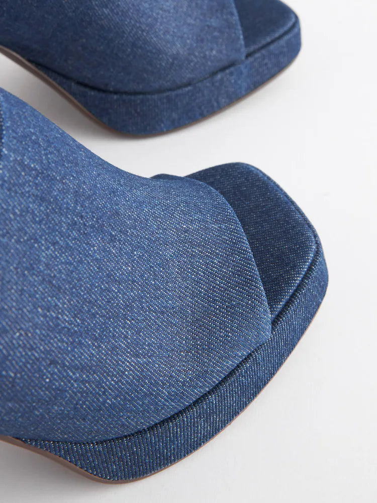 Denim Forever Comfort® Platform Mules