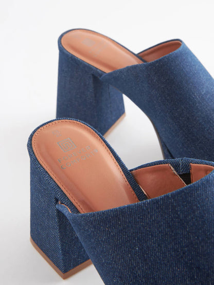 Denim Forever Comfort® Platform Mules