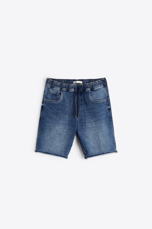 Soft Denim Bermuda Shorts