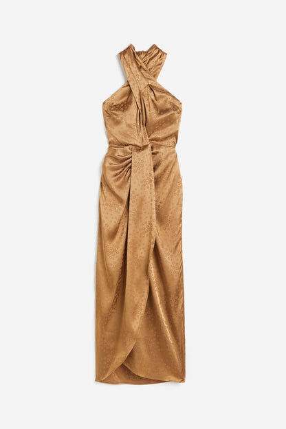 Halterneck Wrap Dress