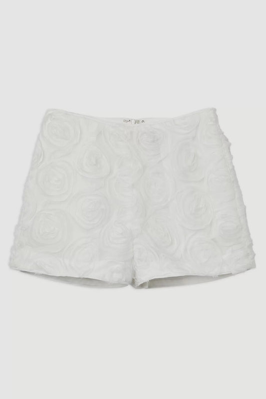 Crinkle Rosette Woven Shorts