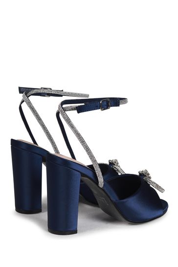 Linzi Cinzia Heeled Sandal With Embellished Bow Trim