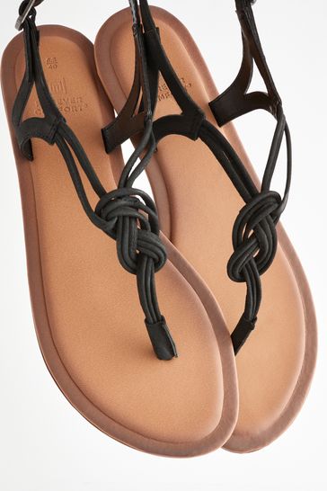 Extra Wide Fit Forever Comfort® Leather Knot Sandals