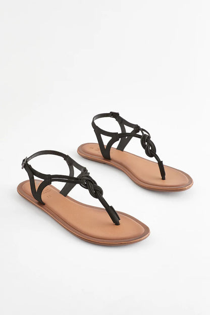 Extra Wide Fit Forever Comfort® Leather Knot Sandals