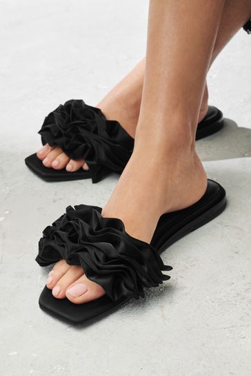 Forever Comfort® Ruffle Mules