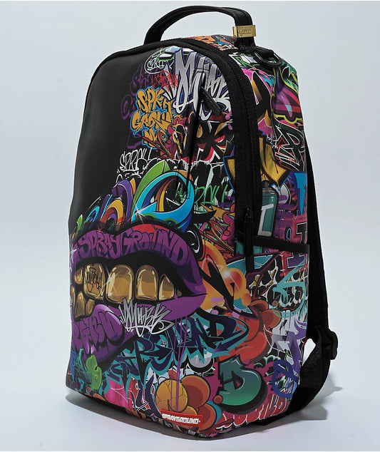 Half Graffiti Black Backpack