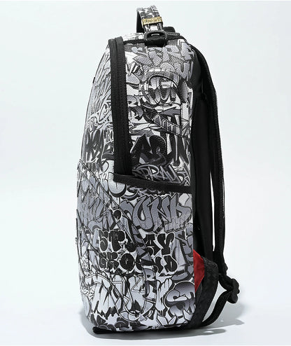 Half Graffiti Black & White Quilted Backpack