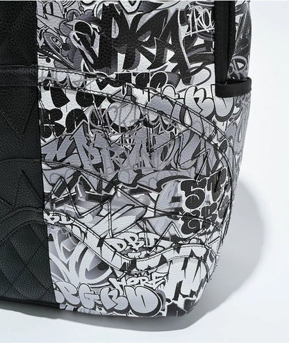 Half Graffiti Black & White Quilted Backpack