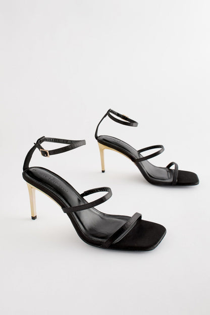 Forever Comfort® Triple Strap Heeled Sandals