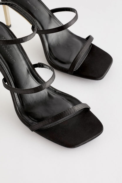 Forever Comfort® Triple Strap Heeled Sandals