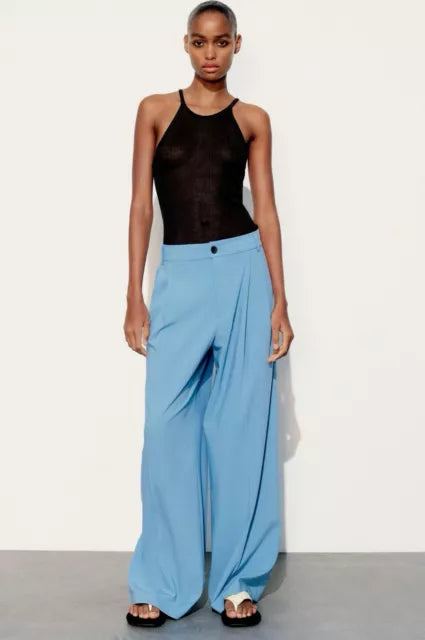 Fitted Pleated Trousers