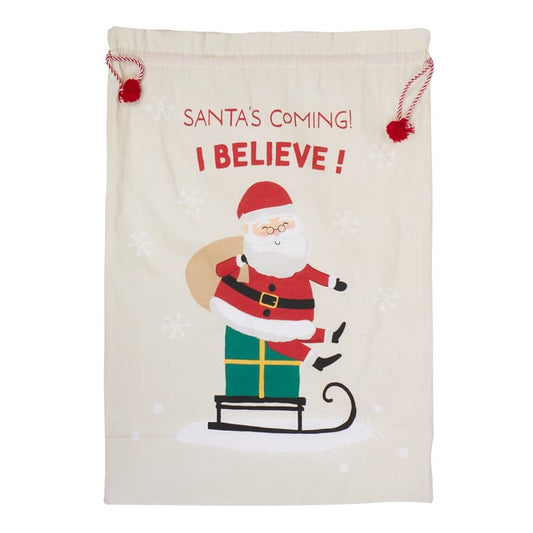 Santa Canvas Novelty Sack