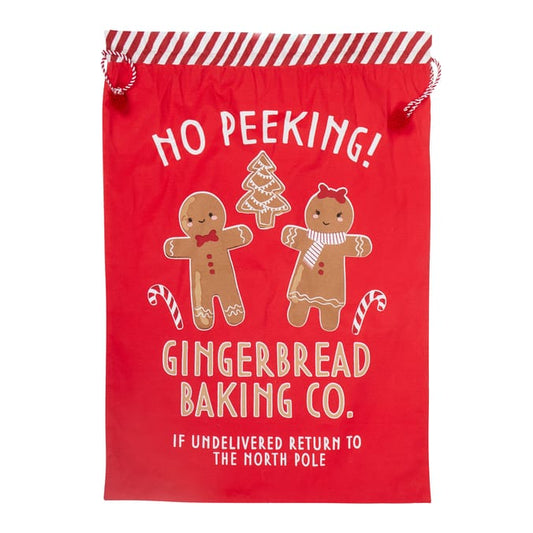 Gingerbread Canvas Novelty Sack