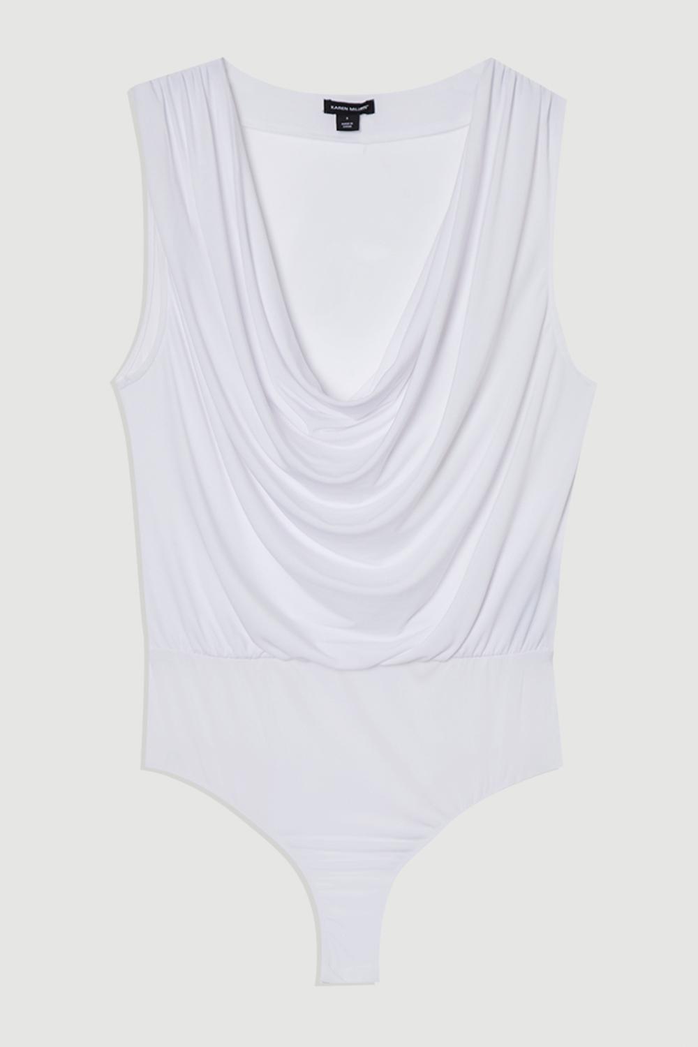 Cowl Neck Jersey Bodysuit