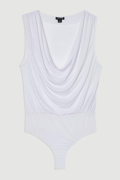 Cowl Neck Jersey Bodysuit