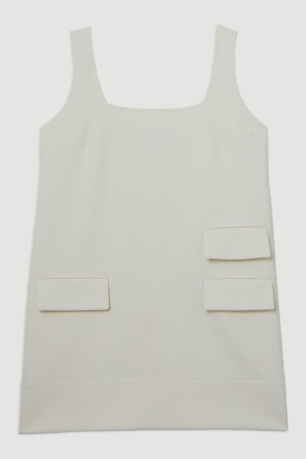 Compact Stretch Essential Tailored Pocket Mini Dress