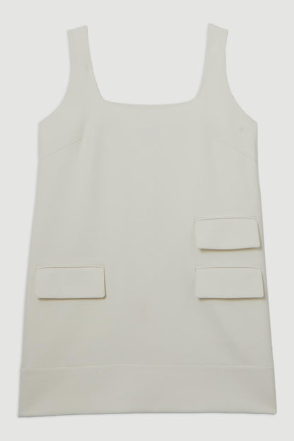 Compact Stretch Essential Tailored Pocket Mini Dress