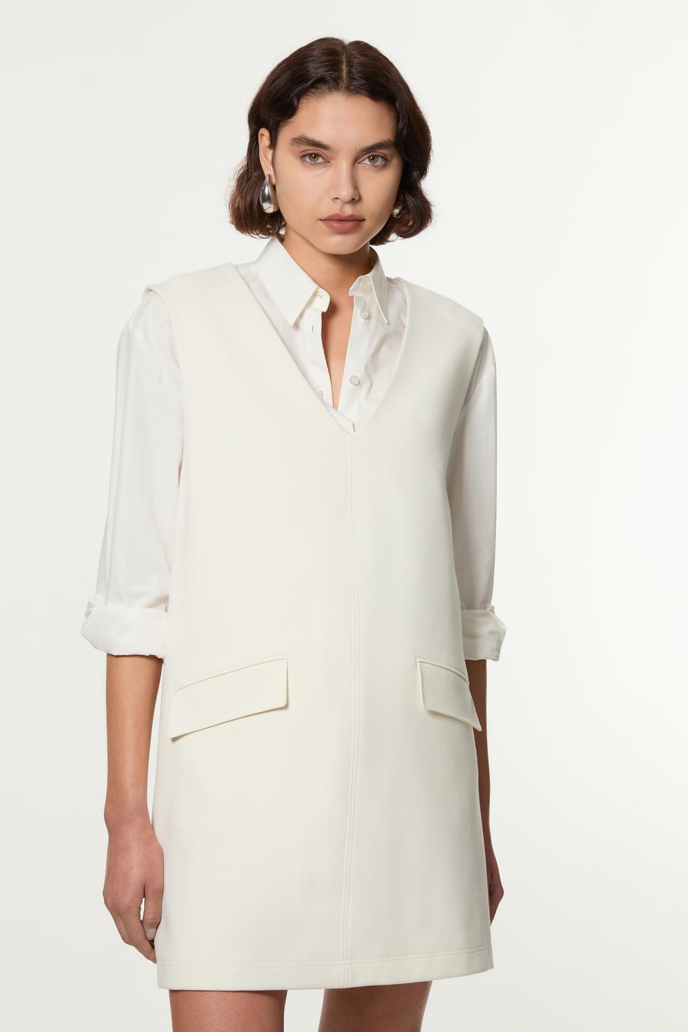 Compact Stretch Essential Pocket Detail Tailored Mini Dress