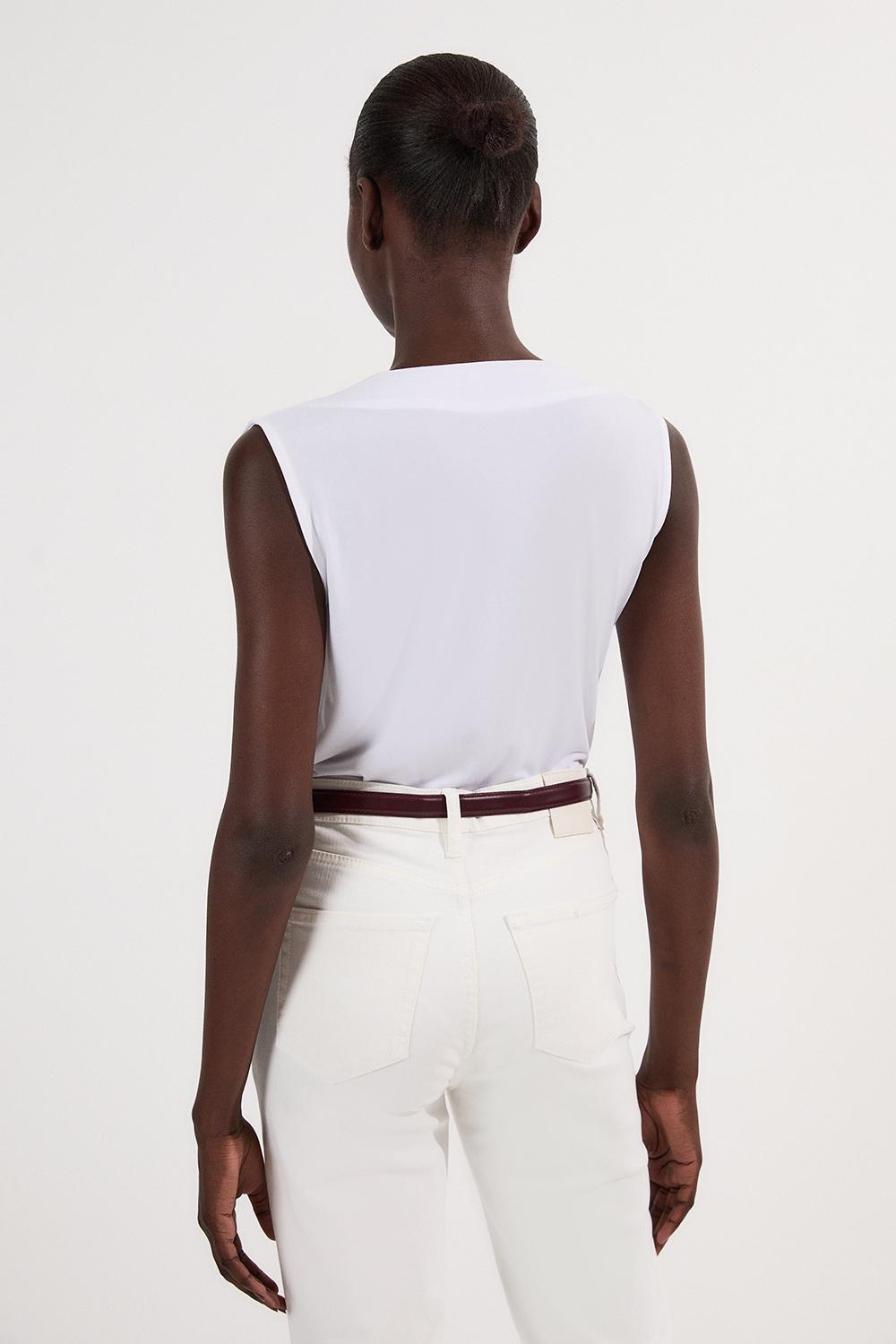 Cowl Neck Jersey Bodysuit