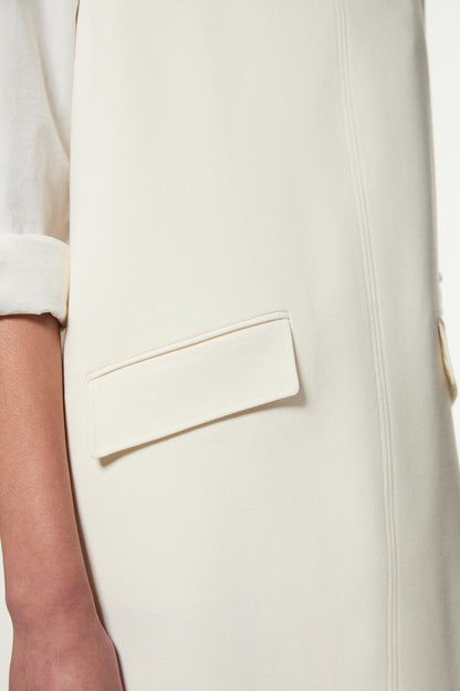 Compact Stretch Essential Pocket Detail Tailored Mini Dress