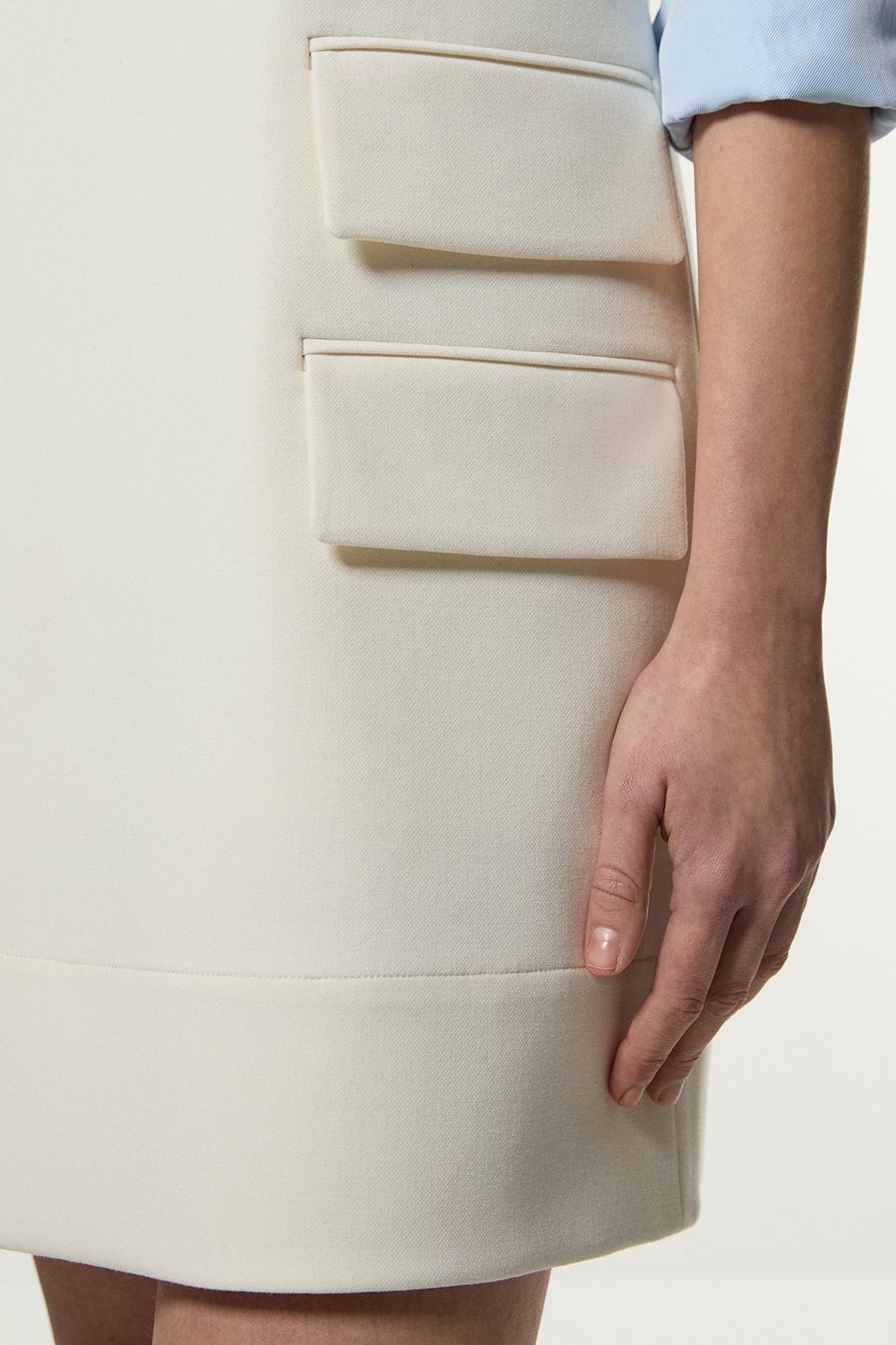 Compact Stretch Essential Tailored Pocket Mini Dress