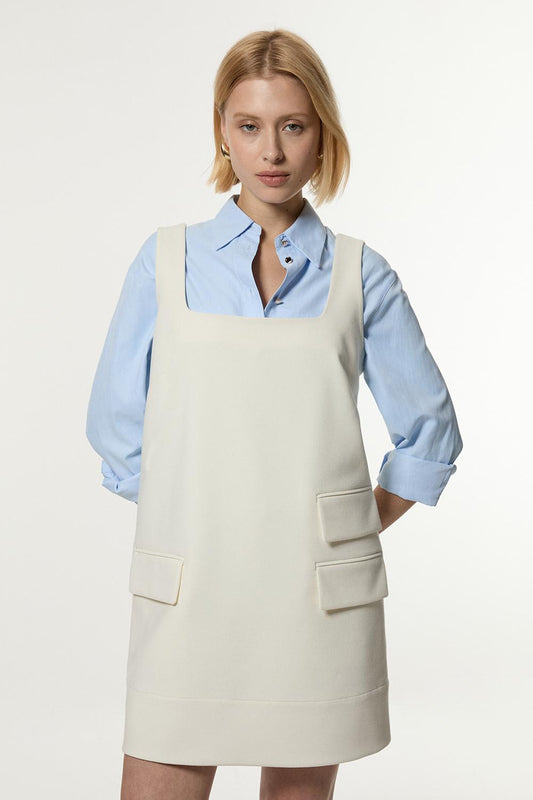 Compact Stretch Essential Tailored Pocket Mini Dress
