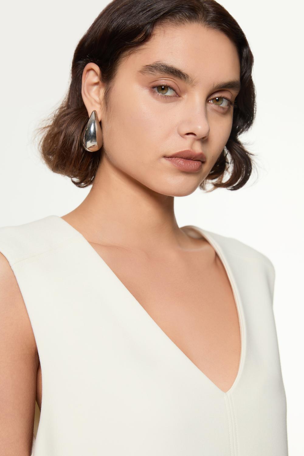 Compact Stretch Essential Pocket Detail Tailored Mini Dress