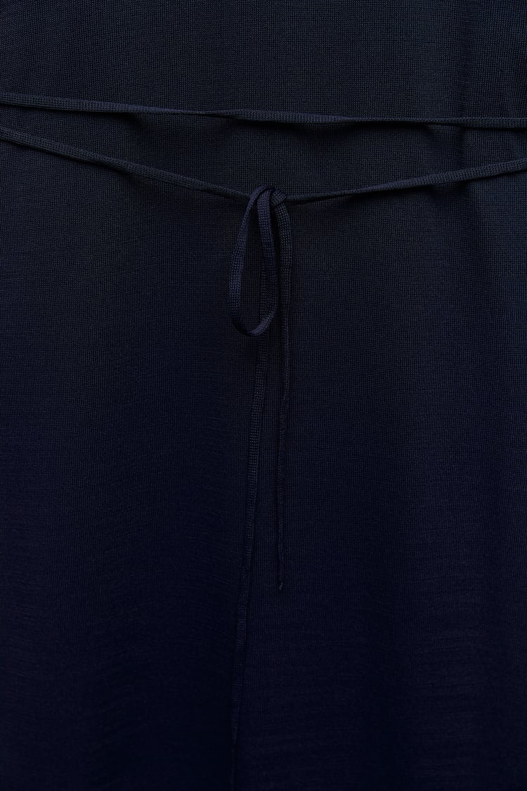 Knit Midi Dress With Belt