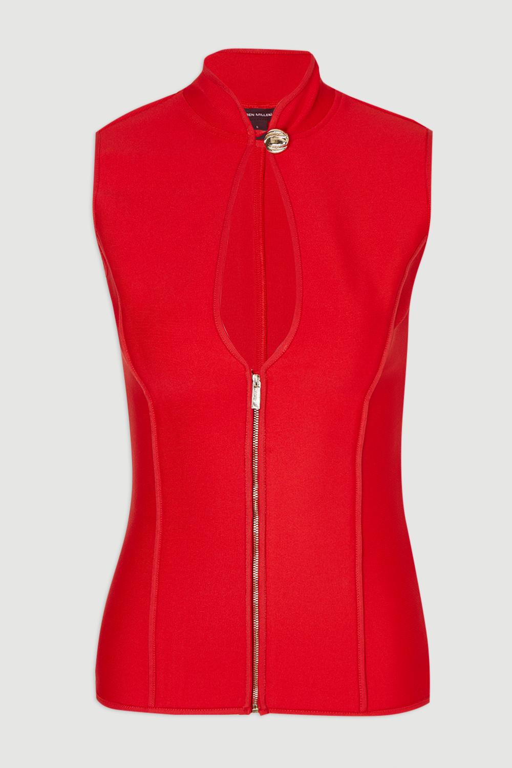 Figure Form Bandage Sleeveless Knit Top