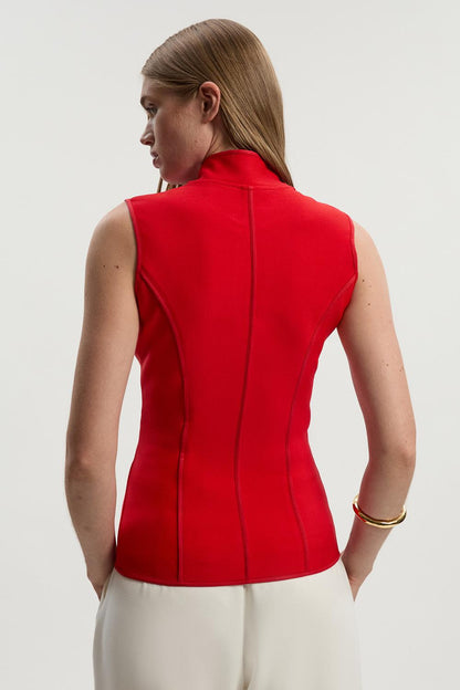 Figure Form Bandage Sleeveless Knit Top