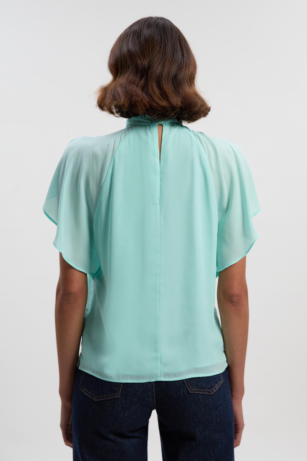 Bow Tie Woven Georgette Blouse