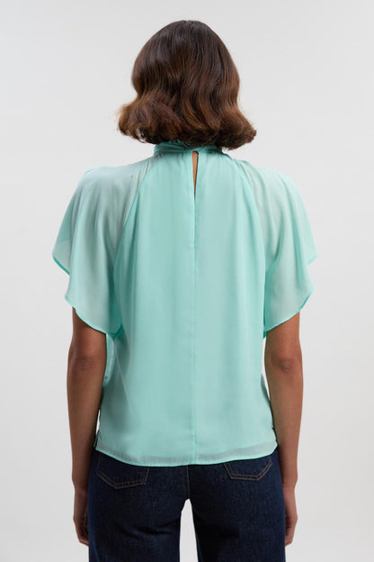 Bow Tie Woven Georgette Blouse