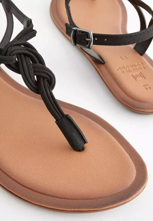 Extra Wide Fit Forever Comfort® Leather Knot Sandals