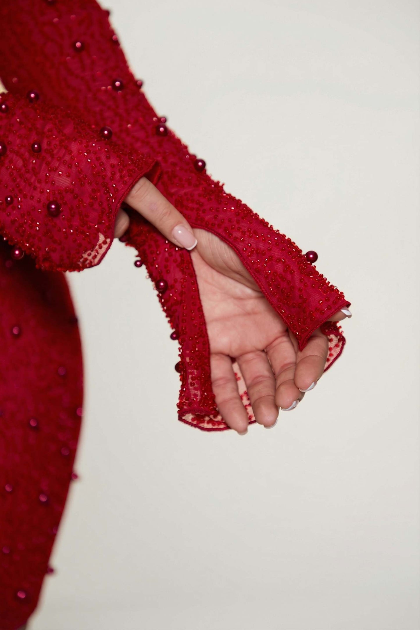 Long Sleeve Deep Plunge Mini Dress